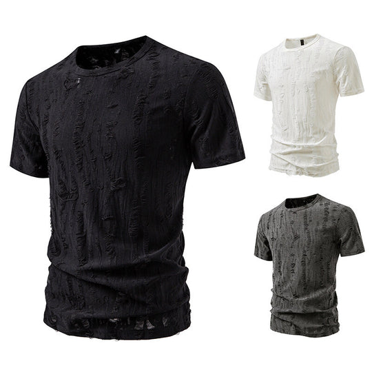 Herren T-Shirt mit strukturiertem Vintage-Design Heidi-Mode