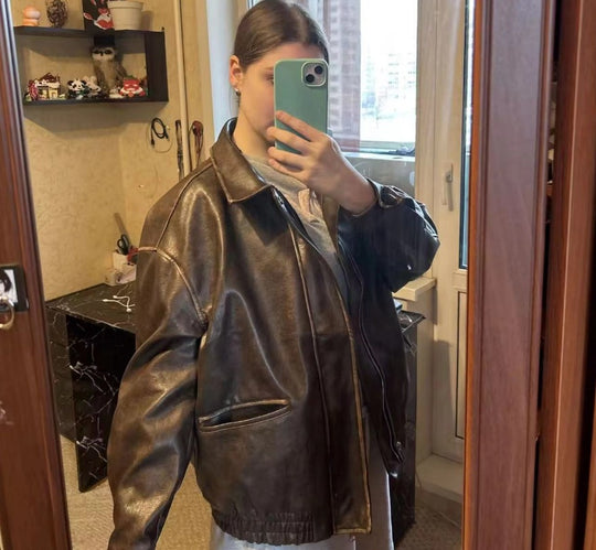 Damen jacke im Vintage-Stil mit lässigem Schnitt Heidi-Mode