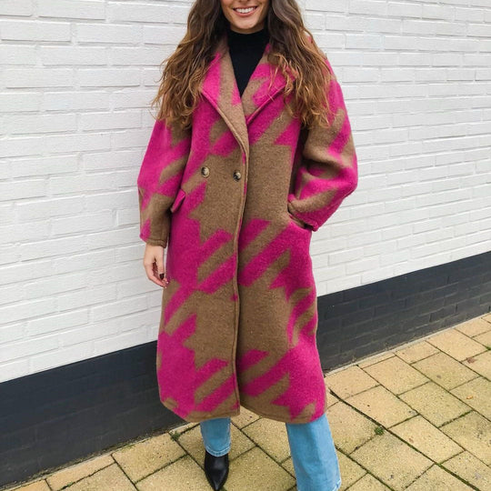 Heidi-Mode | Stylischer Bedruckter Wollmantel