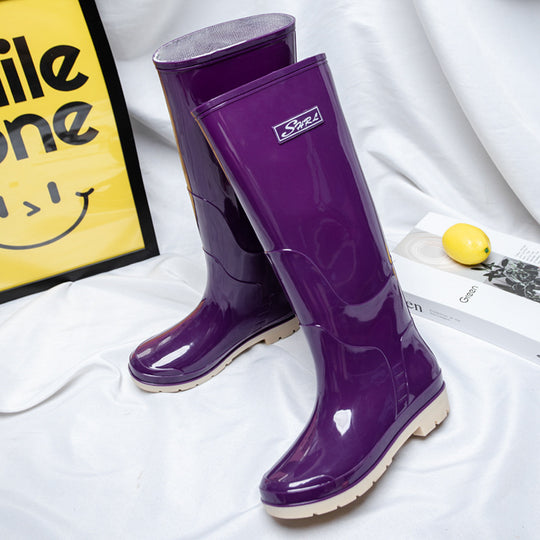 Damen Hochwertige, wasserdichte Gummistiefel mit rutschfester Sohle und verstärktem Schaftrand Heidi-Mode