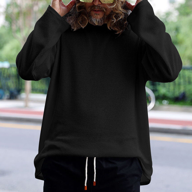 Herren Lässiges Langarmshirt aus atmungsaktivem Strukturstoff Heidi-Mode