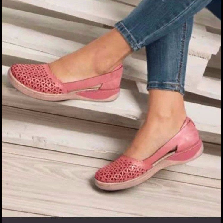 Damen Komfortable Slip-On Schuhe mit atmungsaktivem Obermaterial und rutschfester Sohle Heidi-Mode