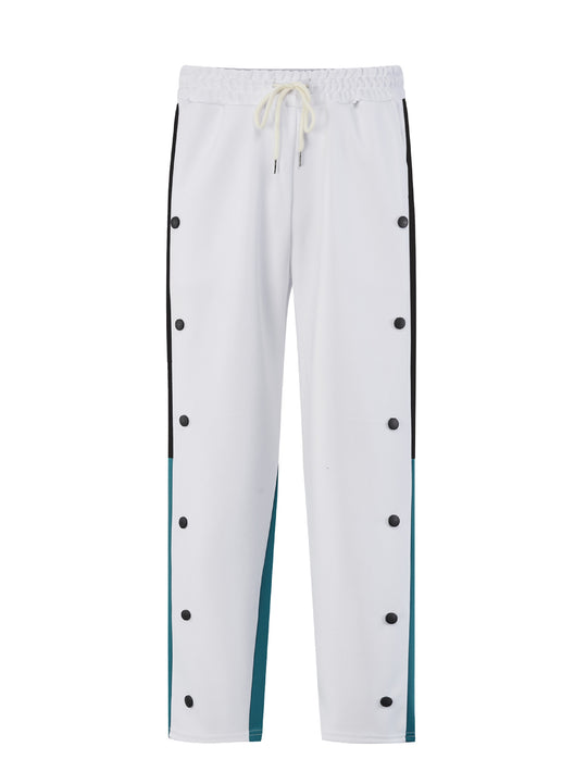 Herren Sportliche Trainingshose mit Druckknopfverschluss und atmungsaktiver Struktur Heidi-Mode