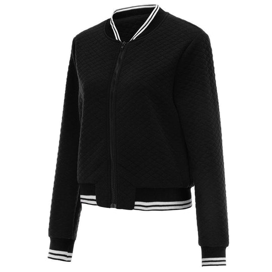 Damen Steppjacke mit sportlichem Reißverschluss und elastischen Bündchen Heidi-Mode