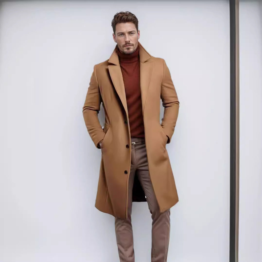 Herren eleganter Wintermantel mit schickem Revers Heidi-Mode