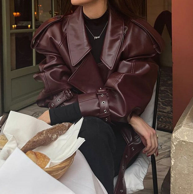 Damen Modische jacke im cropped Design mit Gummizug Heidi-Mode