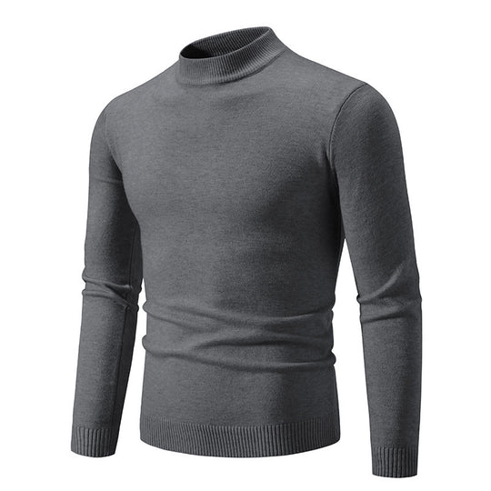 Herren modischer Rollkragenpullover aus feiner Strickqualität Heidi-Mode