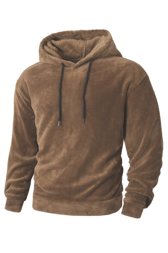 Herren Kuscheliger Fleece-Hoodie mit Kordelzug Heidi-Mode
