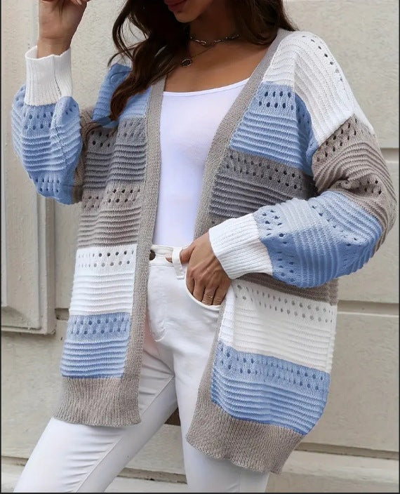 Damen modische Strickjacke mit einzigartigem Muster und lässigem Schnitt Heidi-Mode