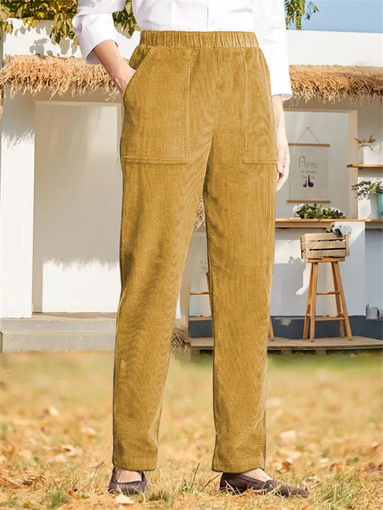 Heidi-Mode - Lässige Herbst Einfarbige Cordhose für Frauen