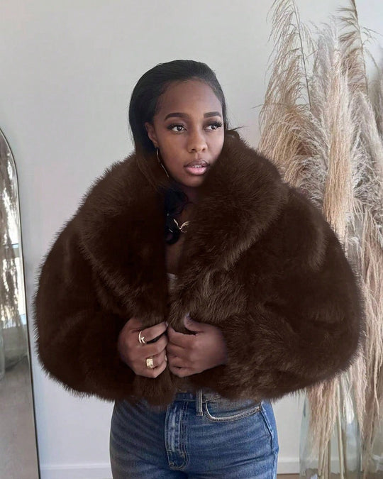 Damen Kuschelige Felljacke im Trend Heidi-Mode