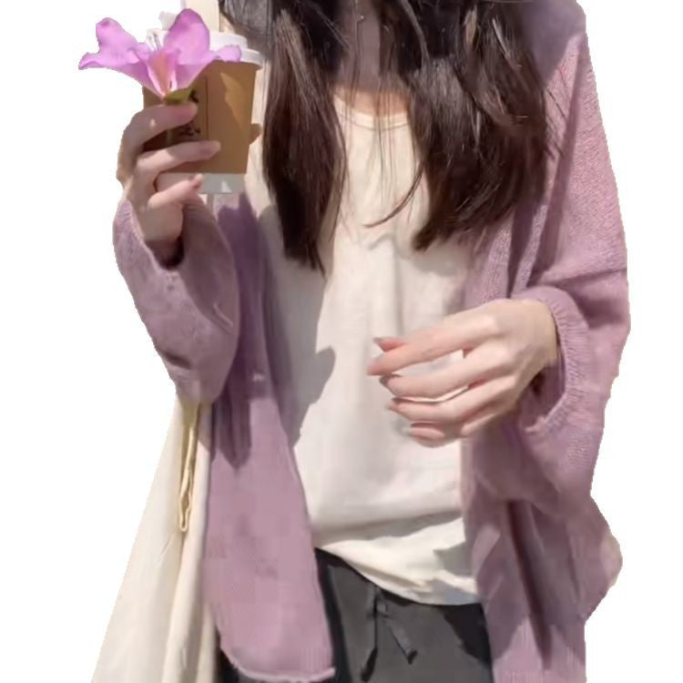 Damen flauschiger Cardigan mit lockerem Schnitt und weichen Ärmeln Heidi-Mode