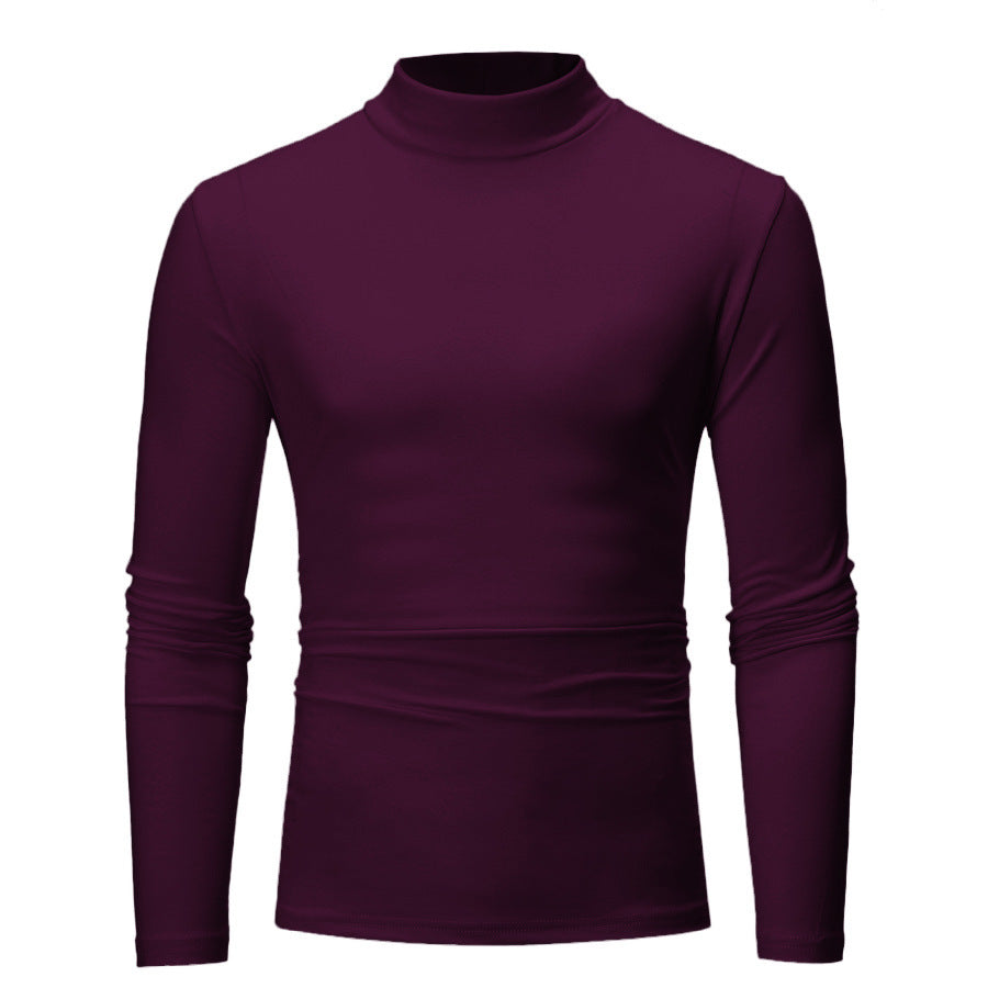 Herren Rollkragenpullover mit enger Passform und edel strukturiertem Material Heidi-Mode