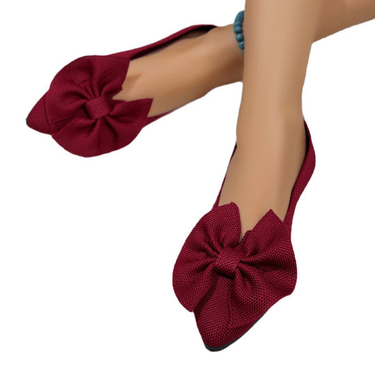 Damen Ballerinas mit dekorativem Schleifendetail und bequemem Fußbett Heidi-Mode