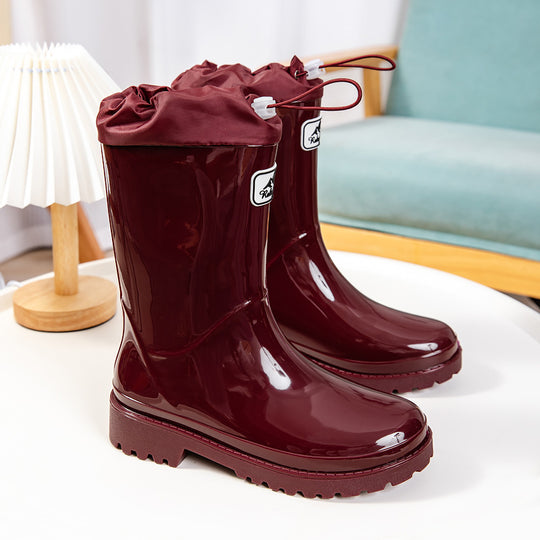 Damen Hochwertige und stylische Gummistiefel mit verstellbarem Schnürsystem Heidi-Mode