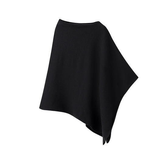 Damen Poncho aus weichem, hochwertigem Material mit elegantem Schnitt Heidi-Mode