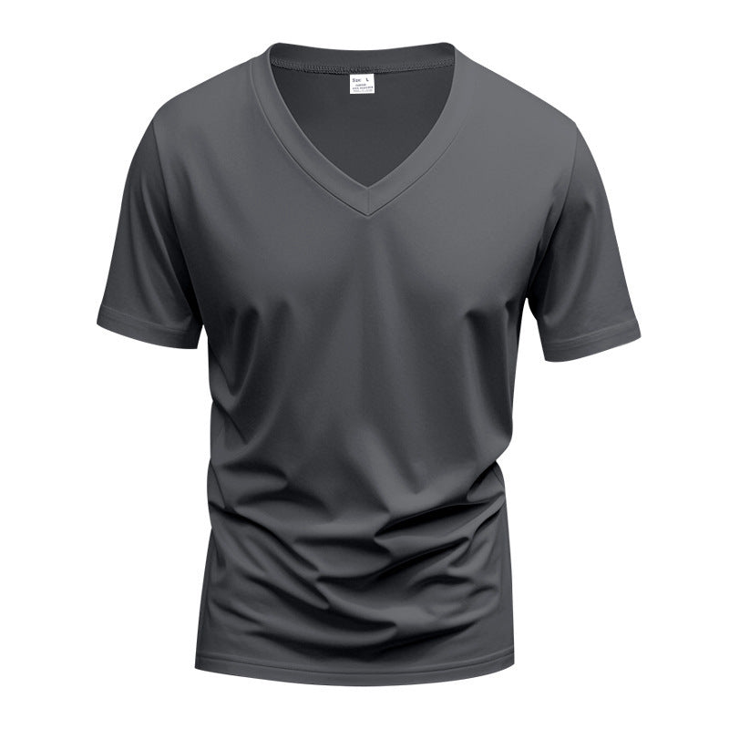 Herren Funktions-T-Shirt mit V-Ausschnitt aus atmungsaktivem Material Heidi-Mode