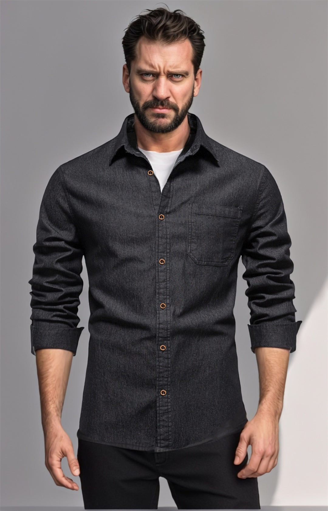 Herren Denim Hemd Heidi-Mode