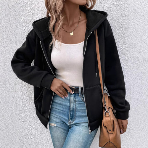 Damen Gemütliche Kapuzenjacke Heidi-Mode