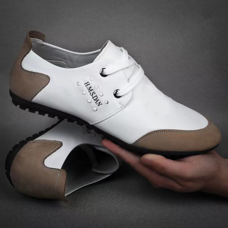 Herren Sleek Casual Leder Sneakers mit verbessertem Komfort Heidi-Mode
