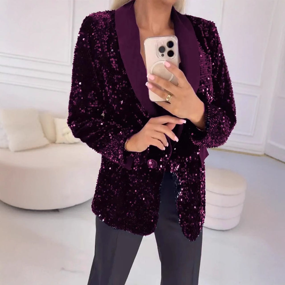 Damen Glitzernder Blazer Heidi-Mode