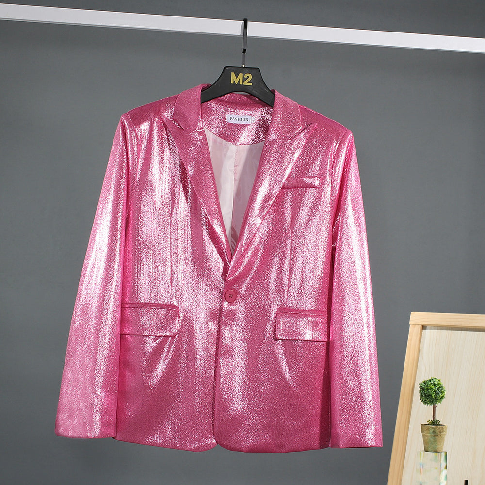 Herren schimmernder Blazer mit luxuriösem Obermaterial und klassischem Schnitt Heidi-Mode
