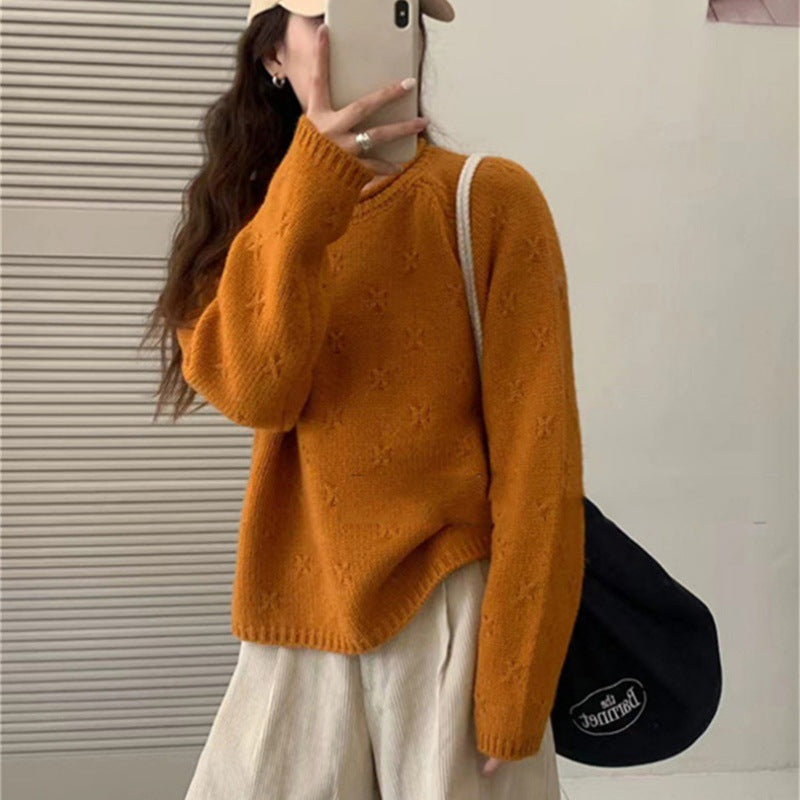 Damen Kuscheliger Strickpullover mit strukturiertem Muster Heidi-Mode