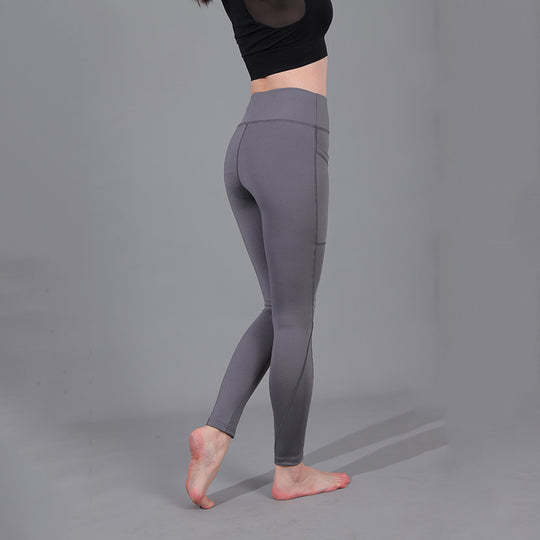 Damen Hochleistungs-Leggings mit praktischen Seitentaschen Heidi-Mode