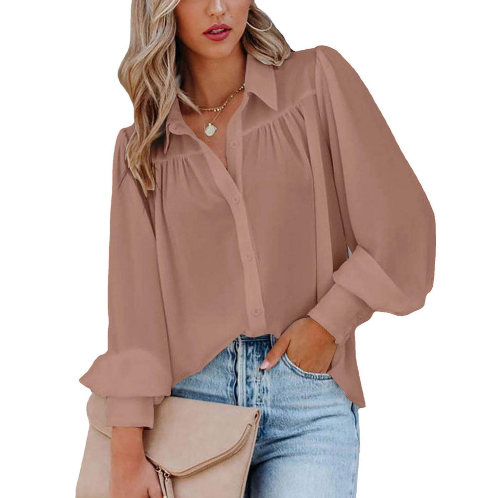 Damen Bluse mit voluminösen Ärmeln und eleganten Rüschendetails Heidi-Mode