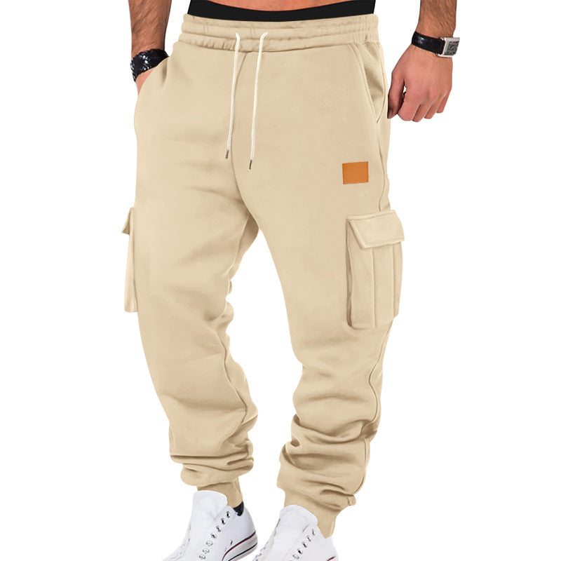 Herren Cargo-Sweatpants mit praktischen Seitentaschen und elastischem Bund Heidi-Mode