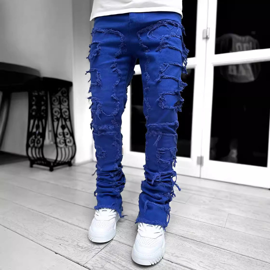 Damen Skinny Jeans mit fransigen Details Heidi-Mode