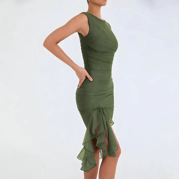 Elegantes Bodycon-Kleid mit Rüschen