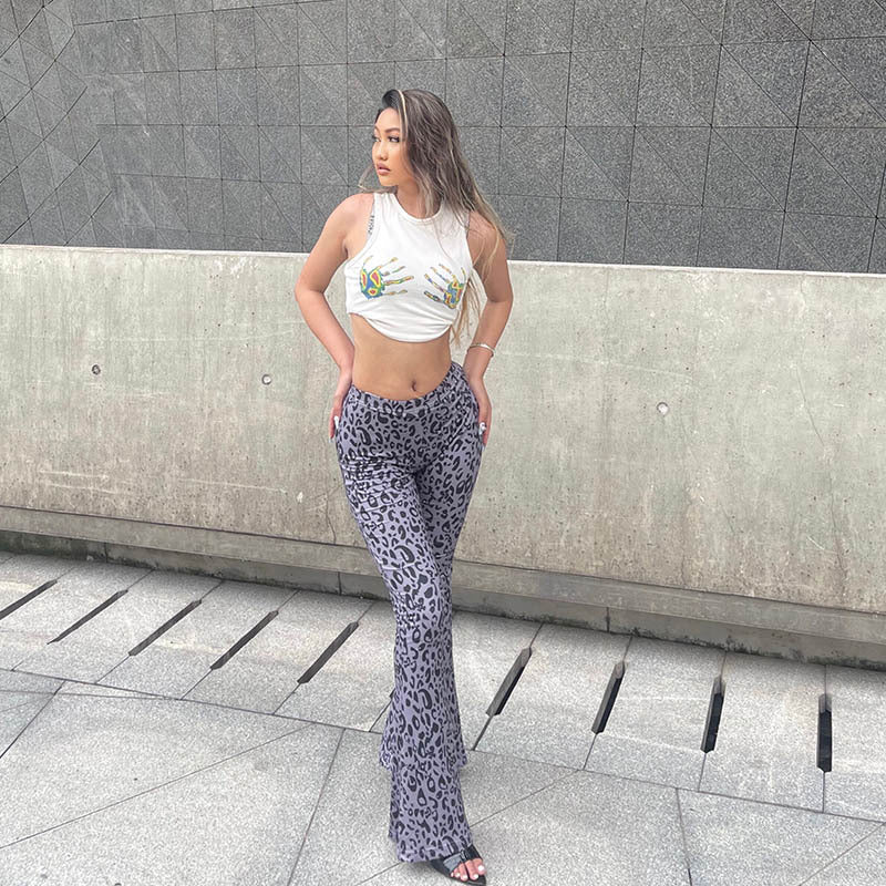 Damen Leggings mit auffälligem Leopardenmuster Heidi-Mode