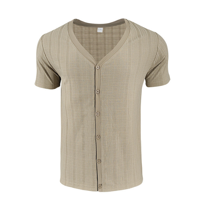 Herren kurzärmliges Hemd mit strukturiertem Design Heidi-Mode