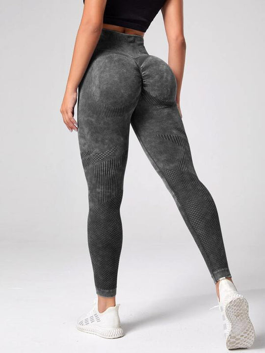Damen Sculpting Leggings mit hohem Bund und innovativer Textur Heidi-Mode