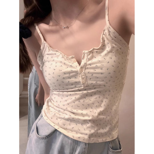 Femme Floral Print Crop Camisole Top Heidi-Mode