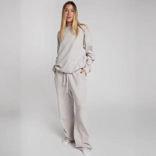 Damen Bequemer Waffelstruktur Pullover mit lässigem Schnitt Heidi-Mode