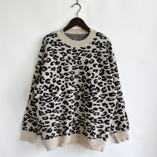 Damen legerer Pullover mit tierischem Muster Heidi-Mode