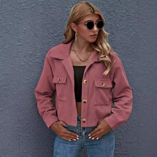 Damen Cordjacke mit praktischen Taschen Heidi-Mode