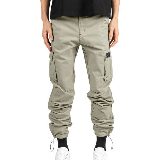 Herren Cargo-Hose mit multifunktionalen Taschen und verstellbarem Kordelzug Heidi-Mode