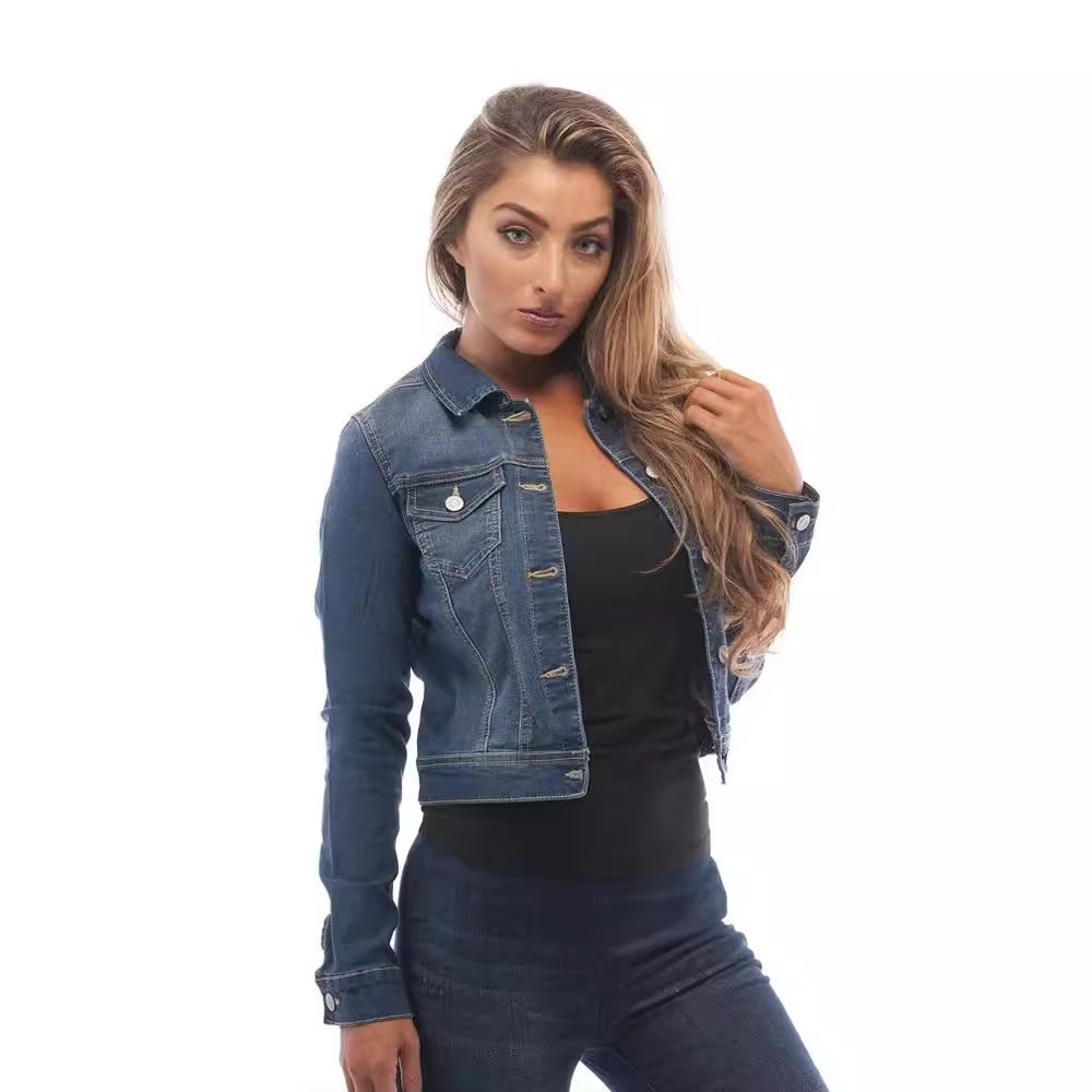 Damen lässige Jeansjacke Heidi-Mode