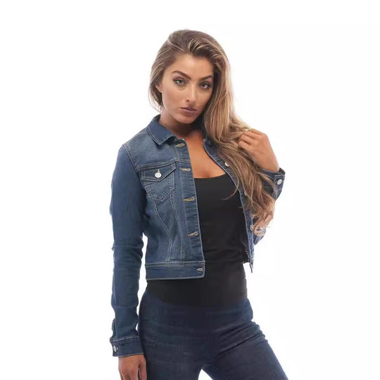 Damen lässige Jeansjacke Heidi-Mode