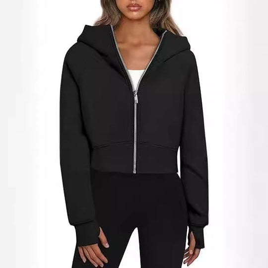 Damen cropped Kapuzenjacke Heidi-Mode