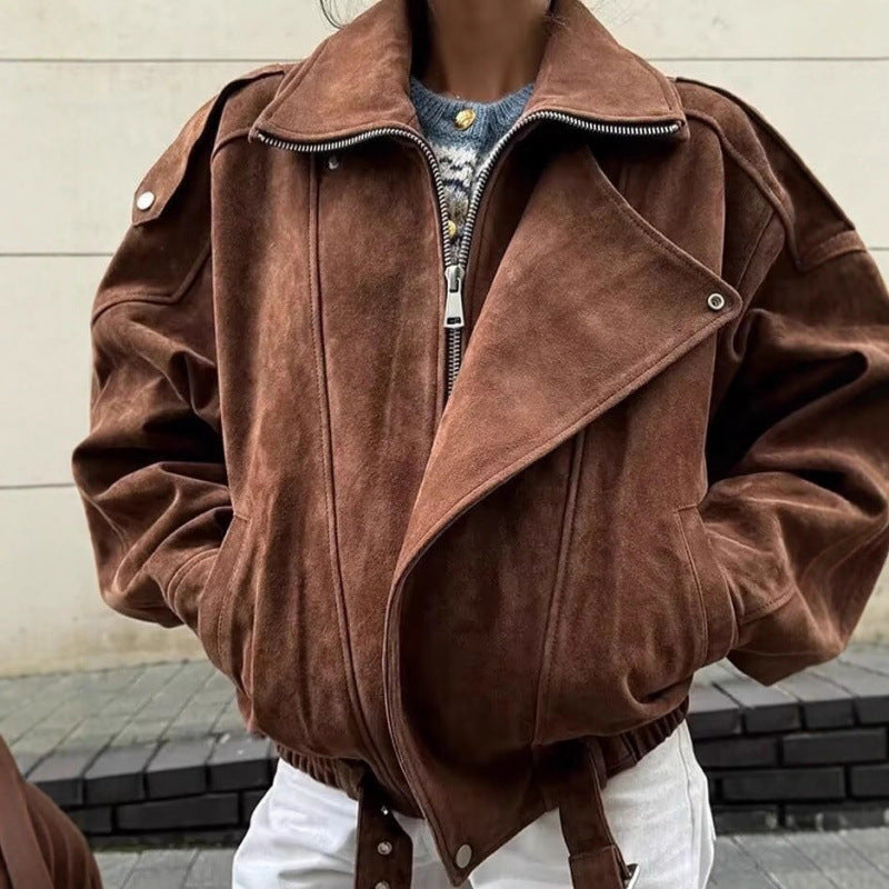 Damen lässige Oversize-Jacke aus hochwertigem Material Heidi-Mode
