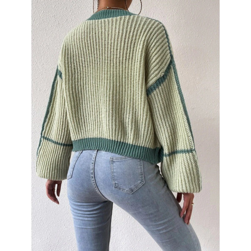 Damen Großer Strickcardigan mit voluminösen Ärmeln Heidi-Mode