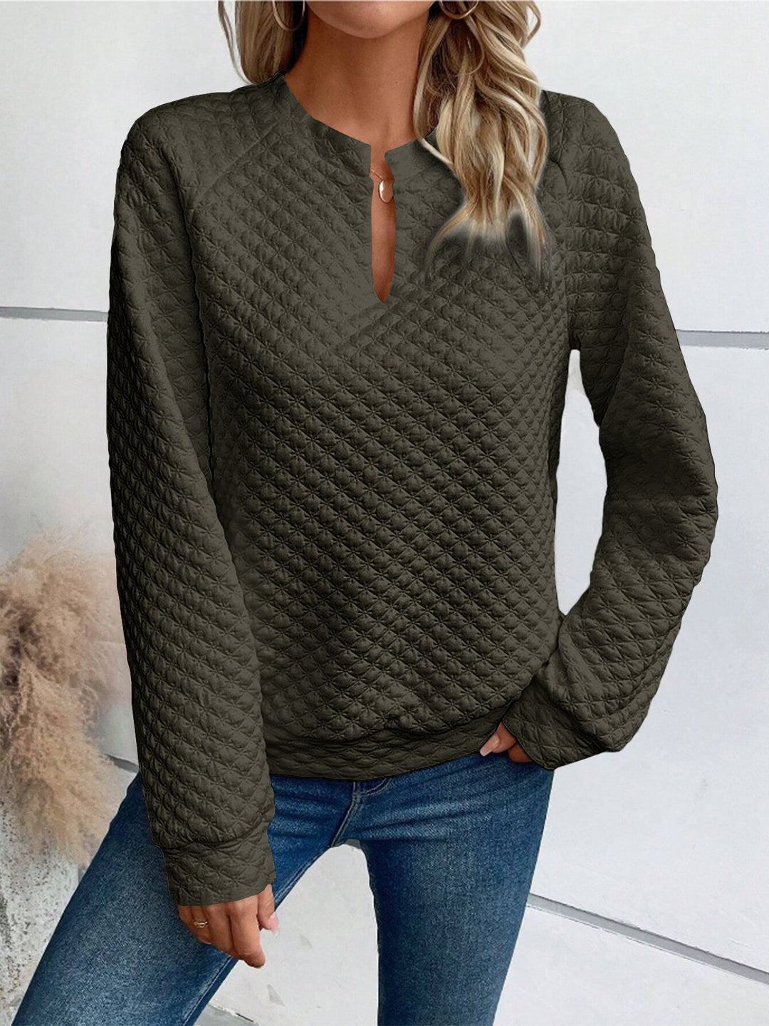 Damen Quilted Pullover Heidi-Mode