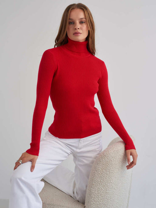 ribstrickrollkragenpullover