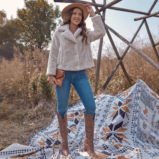 Damen Fleece Jacke im eleganten Look Heidi-Mode