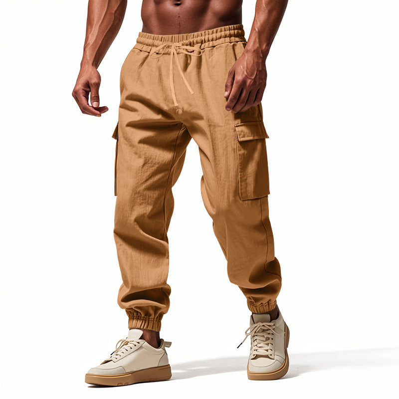 Herren Cargo-Hose mit elastischem Bund und praktischen Seitentaschen Heidi-Mode