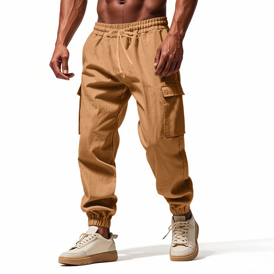 Herren Cargo-Hose mit elastischem Bund und praktischen Seitentaschen Heidi-Mode